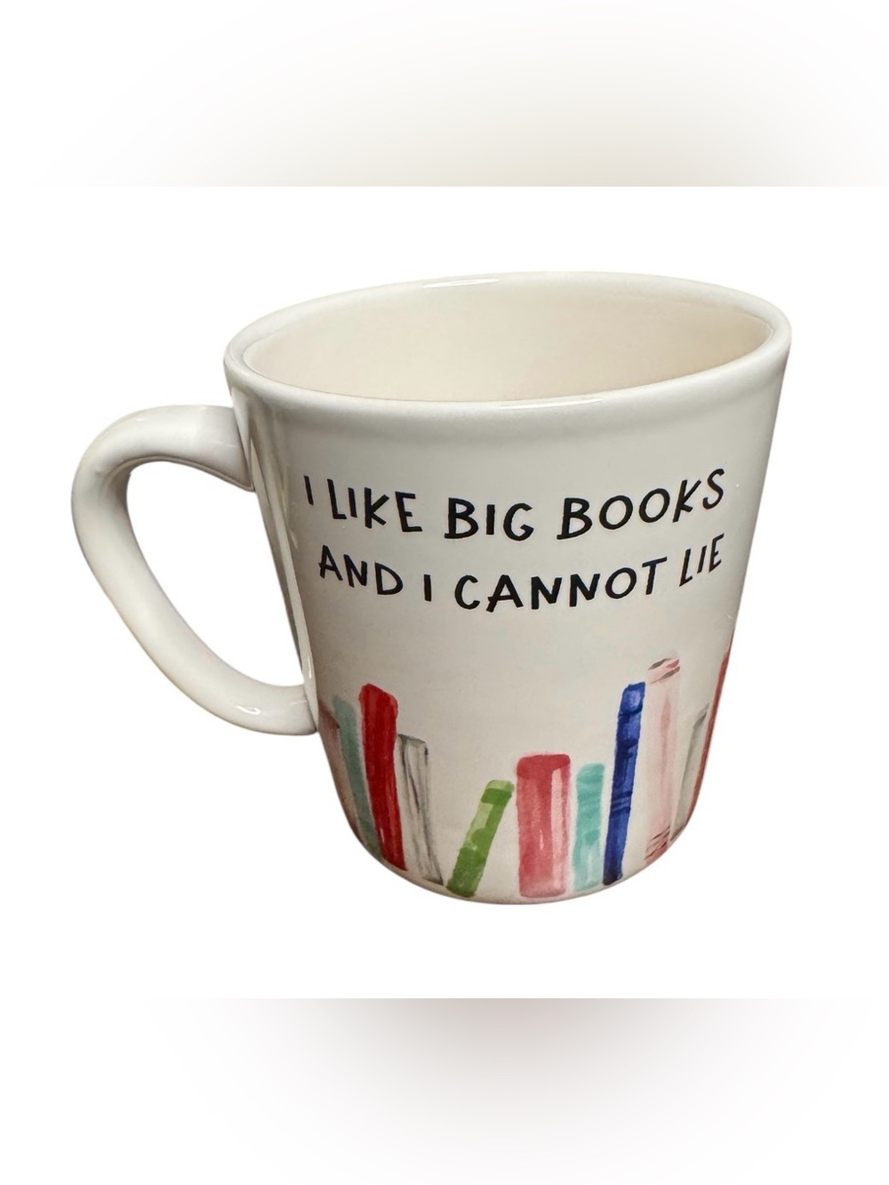 Kirkland's Home "I Like Big Books" Coffee Mug Watercolor Bibliophile